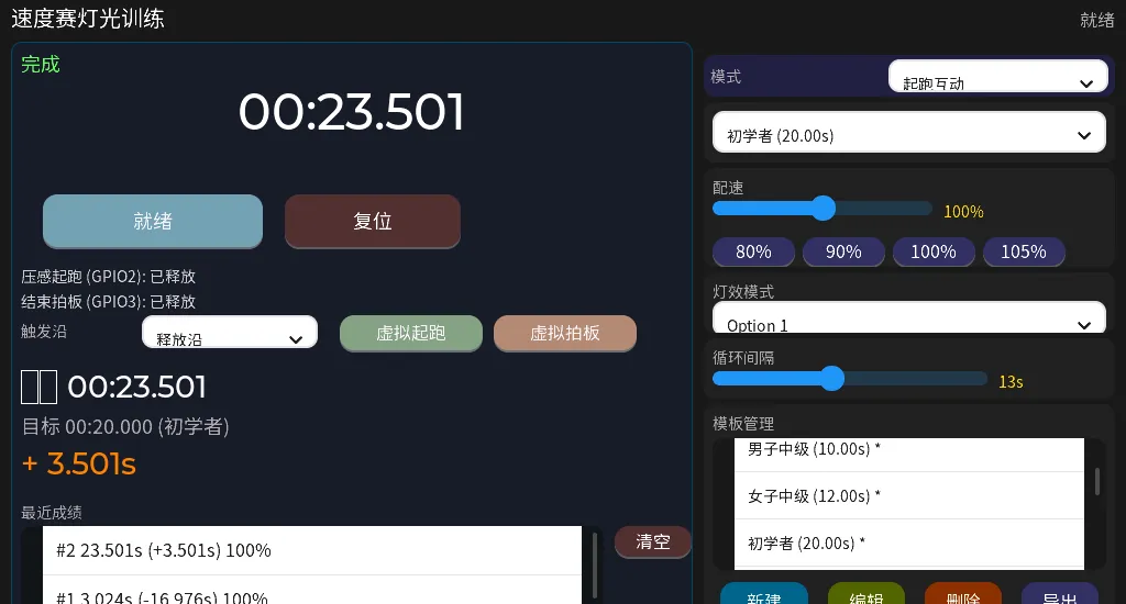 速度赛灯效